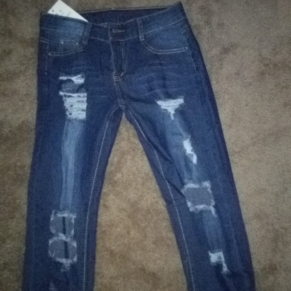 Youth destroyed bf skinny jeans - Picture 1 of 1